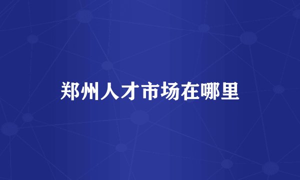 郑州人才市场在哪里