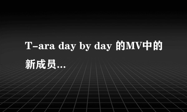 T-ara day by day 的MV中的新成员与活动中的是同一个人吗？MV中的是Danee？还是Areum ？
