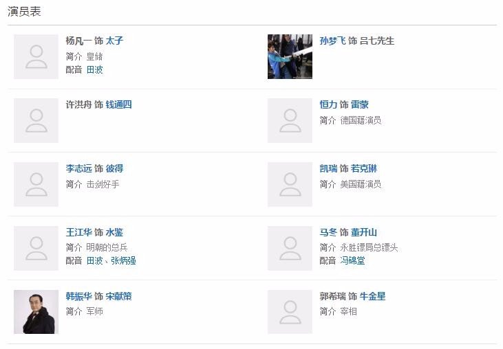 碧血剑窦智孔版电视剧演员表