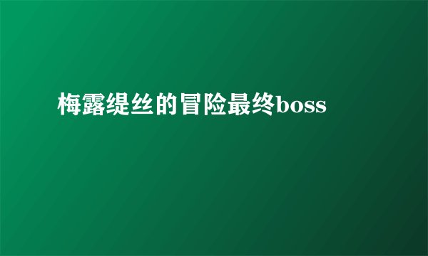 梅露缇丝的冒险最终boss
