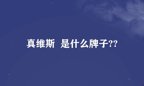 真维斯  是什么牌子??