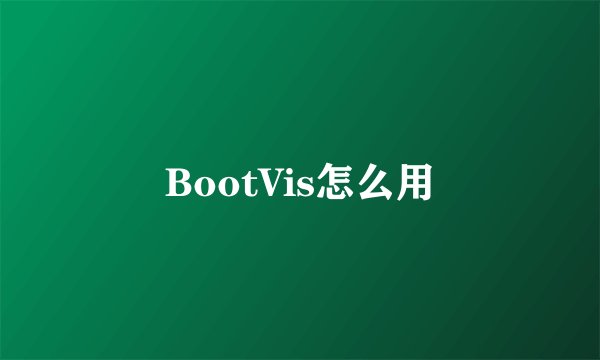 BootVis怎么用