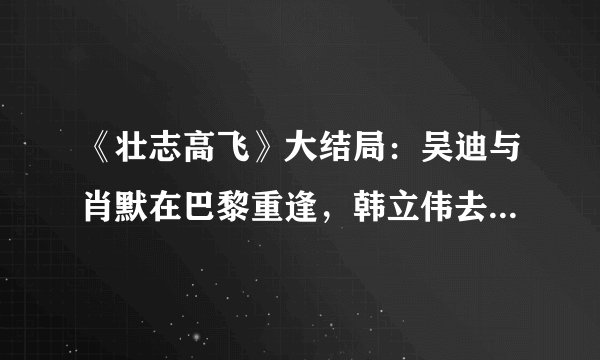 《壮志高飞》大结局：吴迪与肖默在巴黎重逢，韩立伟去世如何影响剧情？