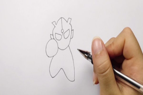 奥特曼勋章简笔画图片