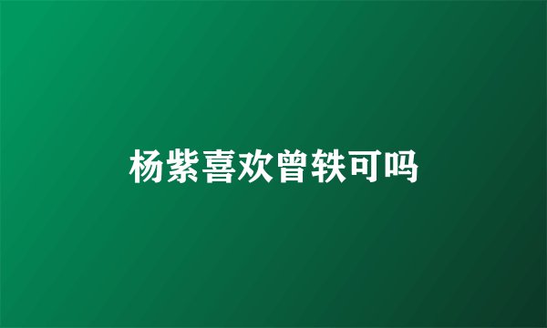 杨紫喜欢曾轶可吗