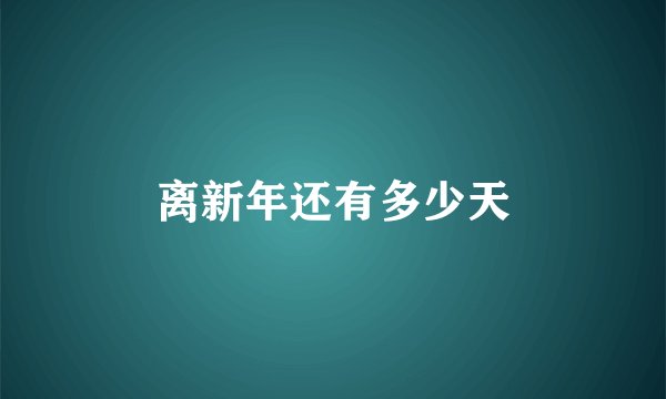 离新年还有多少天