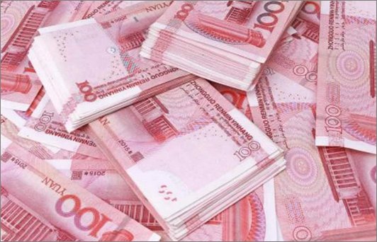 一吨一百块一张的纸币的现金等于多少钱