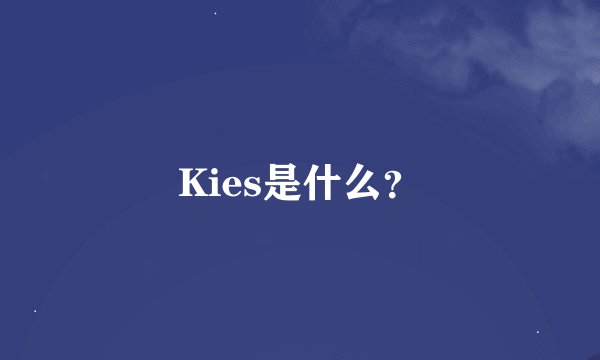 Kies是什么？