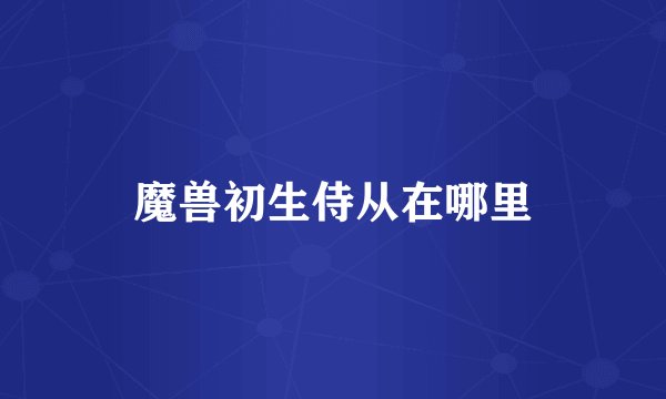 魔兽初生侍从在哪里