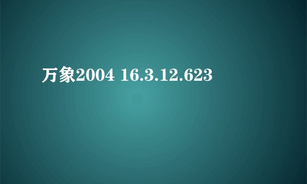 万象2004 16.3.12.623