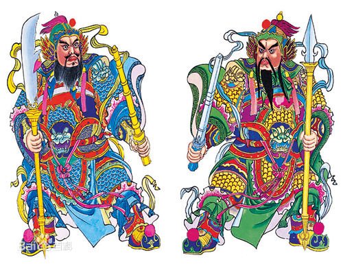 门神贴左边还是右边？