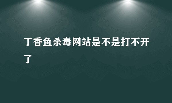 丁香鱼杀毒网站是不是打不开了
