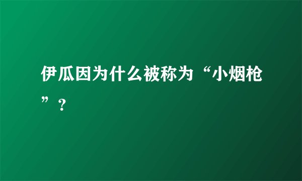 伊瓜因为什么被称为“小烟枪”？