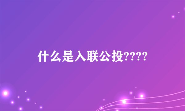 什么是入联公投????