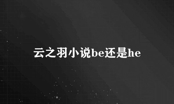 云之羽小说be还是he