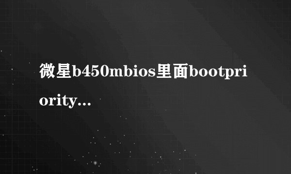 微星b450mbios里面bootpriority有些选项是