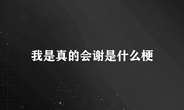 我是真的会谢是什么梗