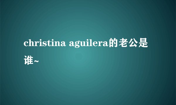 christina aguilera的老公是谁~