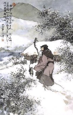 兰舟小日暮苍山兰舟小，本无落霞缀清泉。