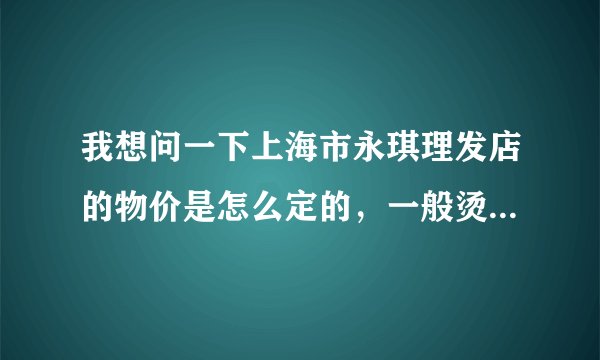 我想问一下上海市永琪理发店的物价是怎么定的，一般烫一个头要多少钱呢？