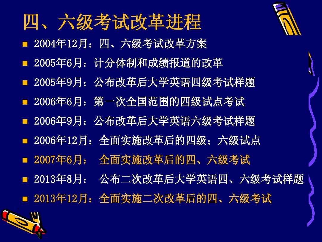 英语四级考试题型改革了吗？