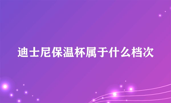迪士尼保温杯属于什么档次