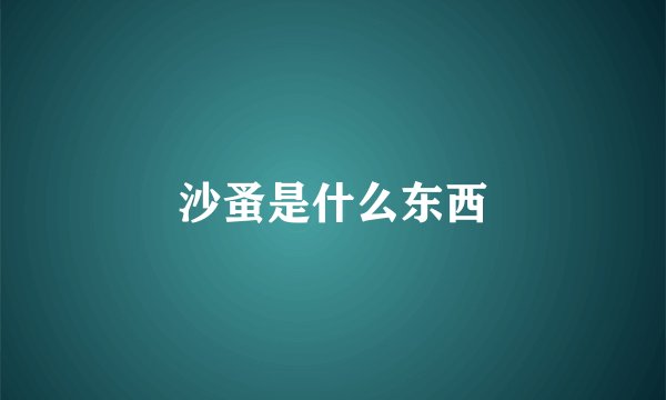 沙蚤是什么东西