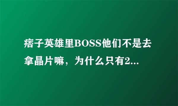 痞子英雄里BOSS他们不是去拿晶片嘛，为什么只有2个人去了，其他的人跑到一个仓库做什么？