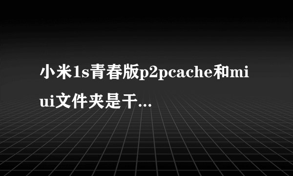 小米1s青春版p2pcache和miui文件夹是干什么的，为什么占内存那么大，能不能删除？