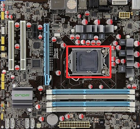 电脑主板各部件名称都标识的图解