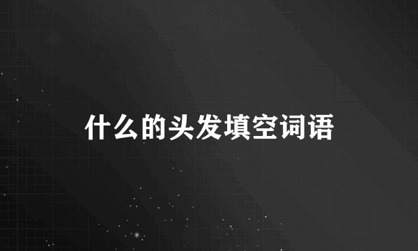 什么的头发填空词语