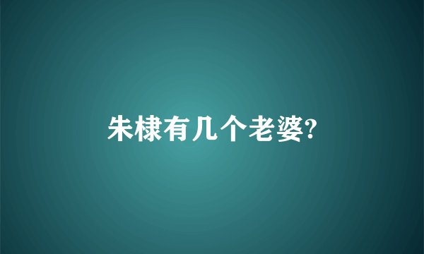 朱棣有几个老婆?