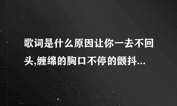 歌词是什么原因让你一去不回头,缠绵的胸口不停的颤抖是什么歌