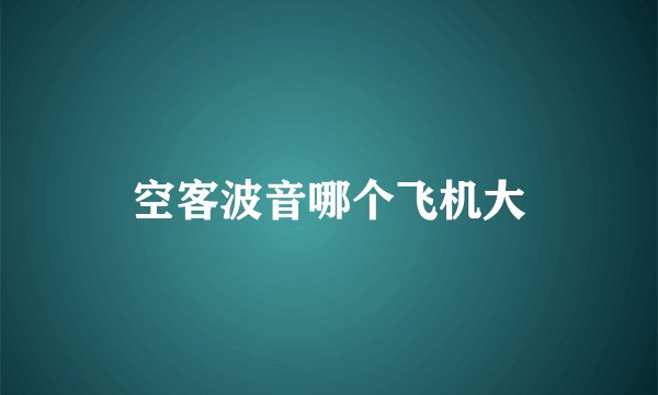 空客波音哪个飞机大