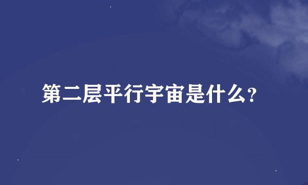 第二层平行宇宙是什么？