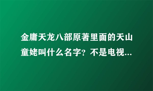 金庸天龙八部原著里面的天山童姥叫什么名字？不是电视剧而是原著，原
