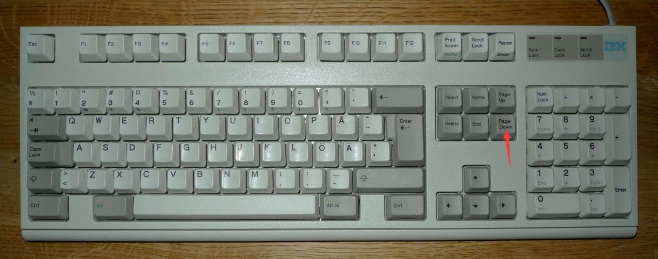 电脑上哪个键是翻下一页的