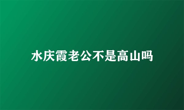 水庆霞老公不是高山吗