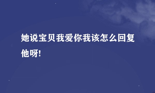 她说宝贝我爱你我该怎么回复他呀!