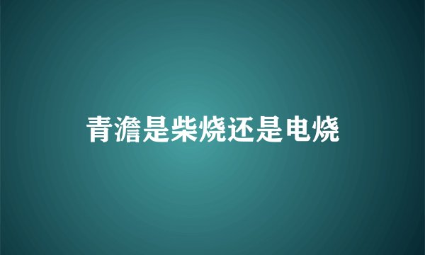 青澹是柴烧还是电烧