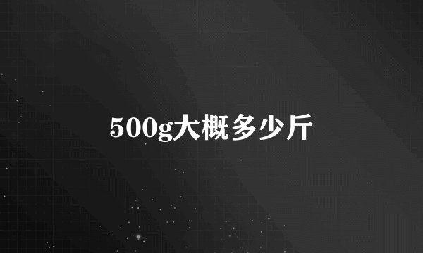 500g大概多少斤