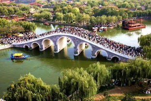 上万游客挤满了清明上河园石桥，这一景象究竟有多繁华？