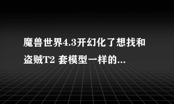 魔兽世界4.3开幻化了想找和盗贼T2 套模型一样的装备 在哪有（头、衣服、手套、护肩、腿、鞋）