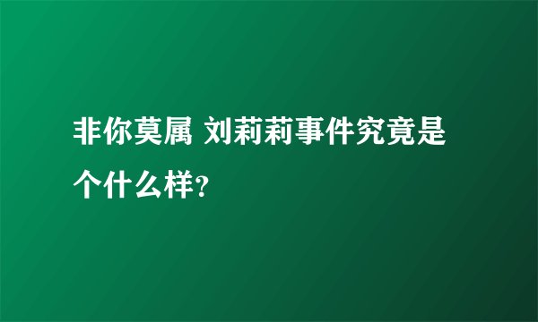 非你莫属 刘莉莉事件究竟是个什么样？