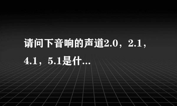 请问下音响的声道2.0,2.1,4.1,5.1是什么意思?