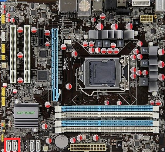 电脑主板各部件名称都标识的图解