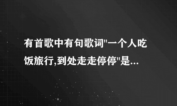 有首歌中有句歌词