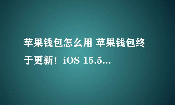 苹果钱包怎么用 苹果钱包终于更新！iOS 15.5显示账户余额：方便多了