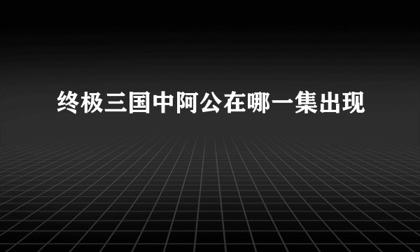 终极三国中阿公在哪一集出现