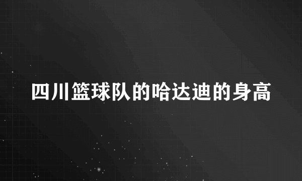 四川篮球队的哈达迪的身高